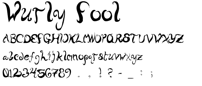 wurly fool font